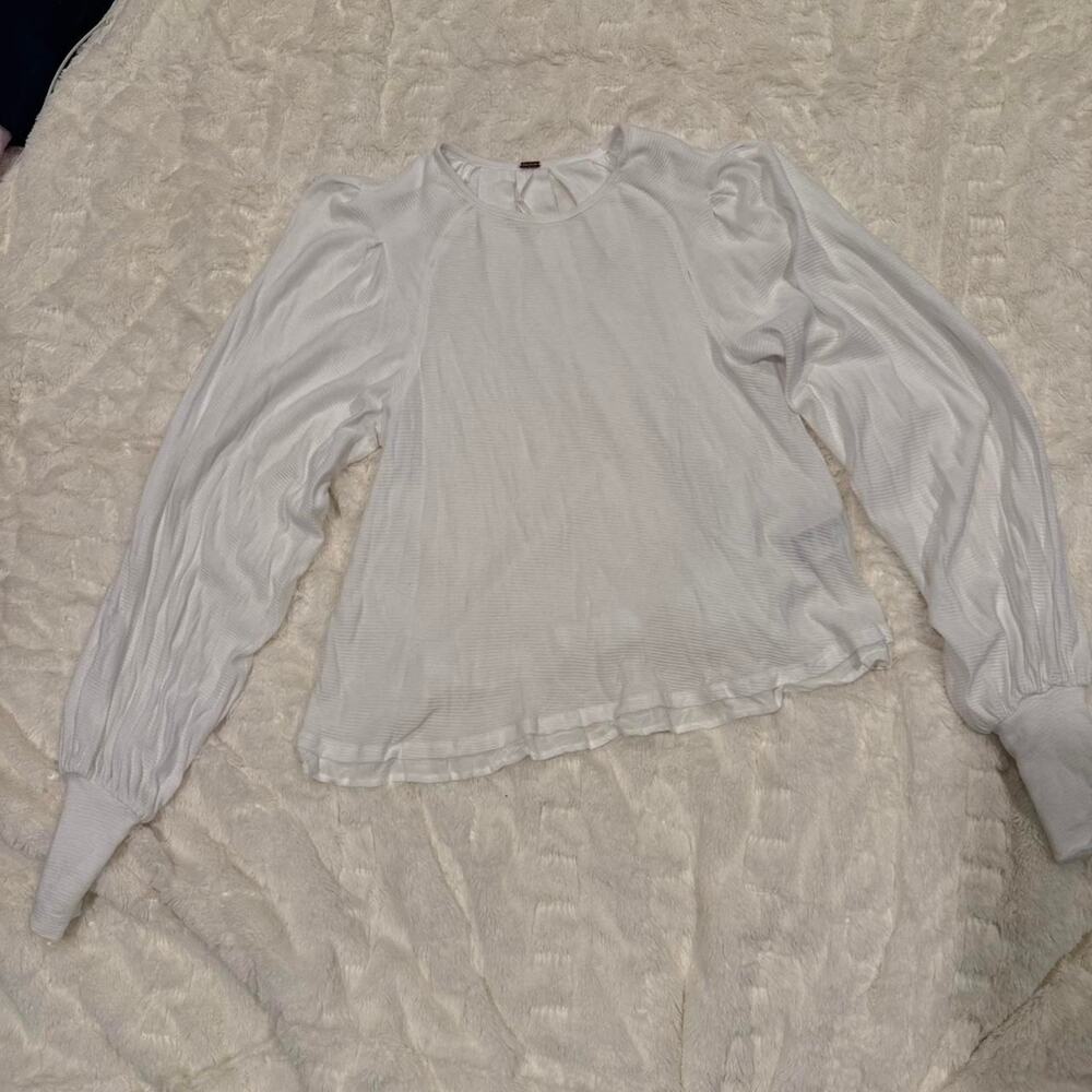 Free people white long sleeve